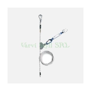 Opritor de cadere pe suport flexibil si disipator de energie