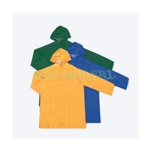 Scurta impermeabila de culoare albastra