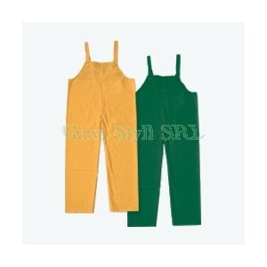 Pantalon impermeabil cu pieptar de culoare galbena